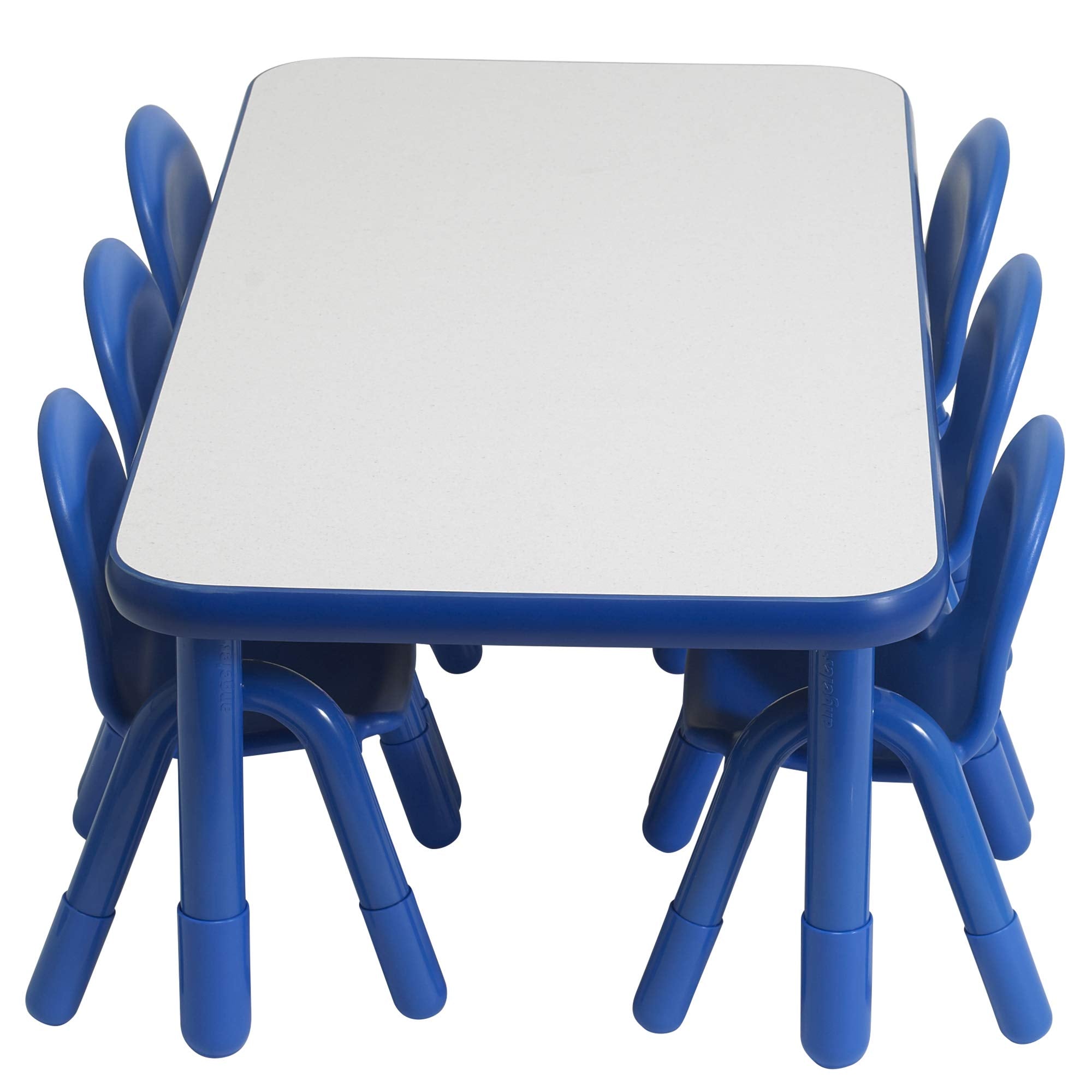 Factory Baseline Preschool 60" x 30" Rectangular Table & Chair Set - Solid Blue