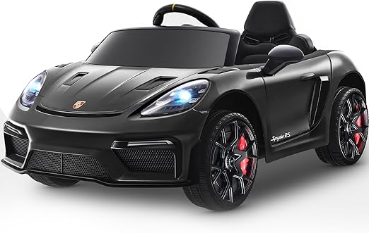 12V Ride on Car Licensed Porsche 718, Kids Electric Car with Remote Control