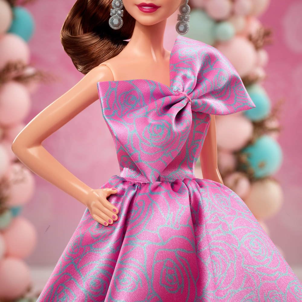Signature Birthday Wishes Doll, Collectible Fashion Doll in Satiny, Pink Dress