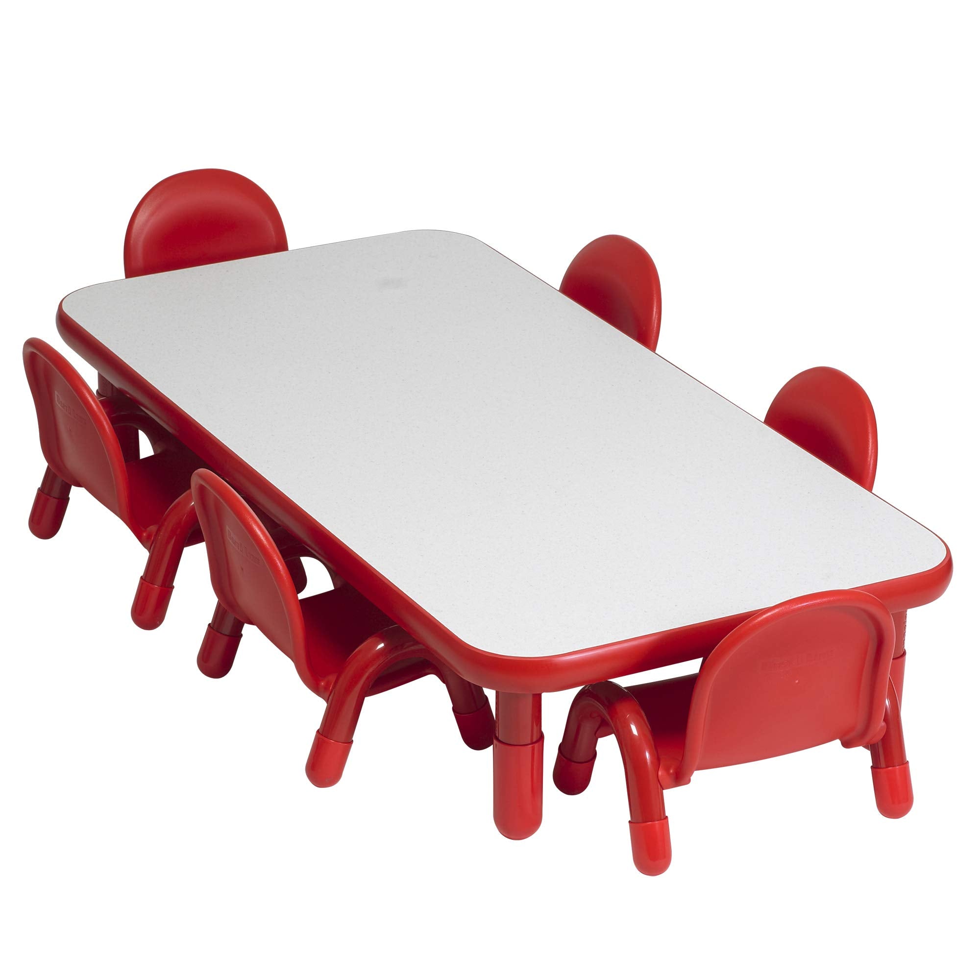 BaseLine Toddler Table & 6 Chairs Set, Daycare Seating for Toddlers