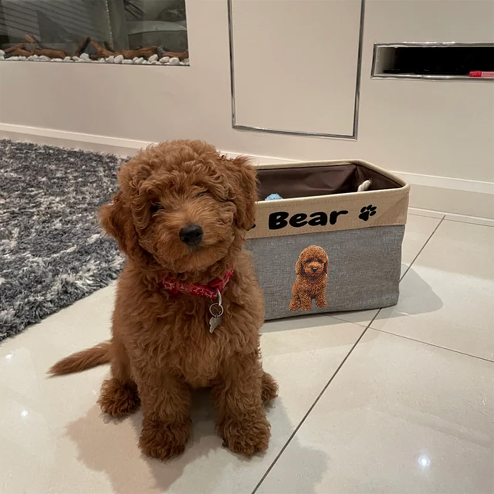 Personalized Pet Toy Storage Basket with Custom Name