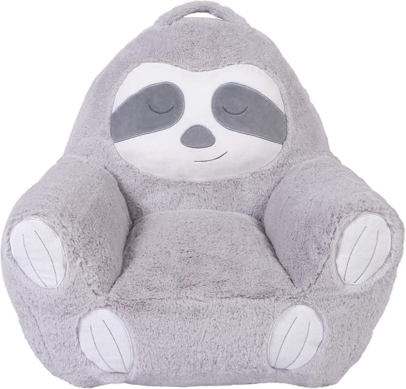 Sloth Toddler Plush Character Kids Chair Comfy Pillow Chair for Boys and Girls