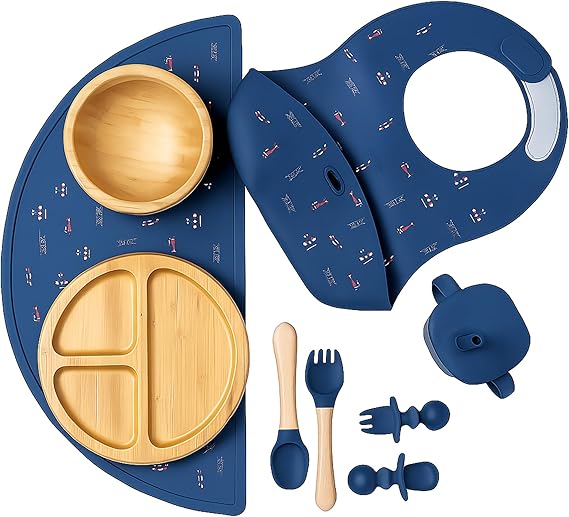 Bamboo Baby Feeding Set for Infants & Toddlers - Baby Essentials