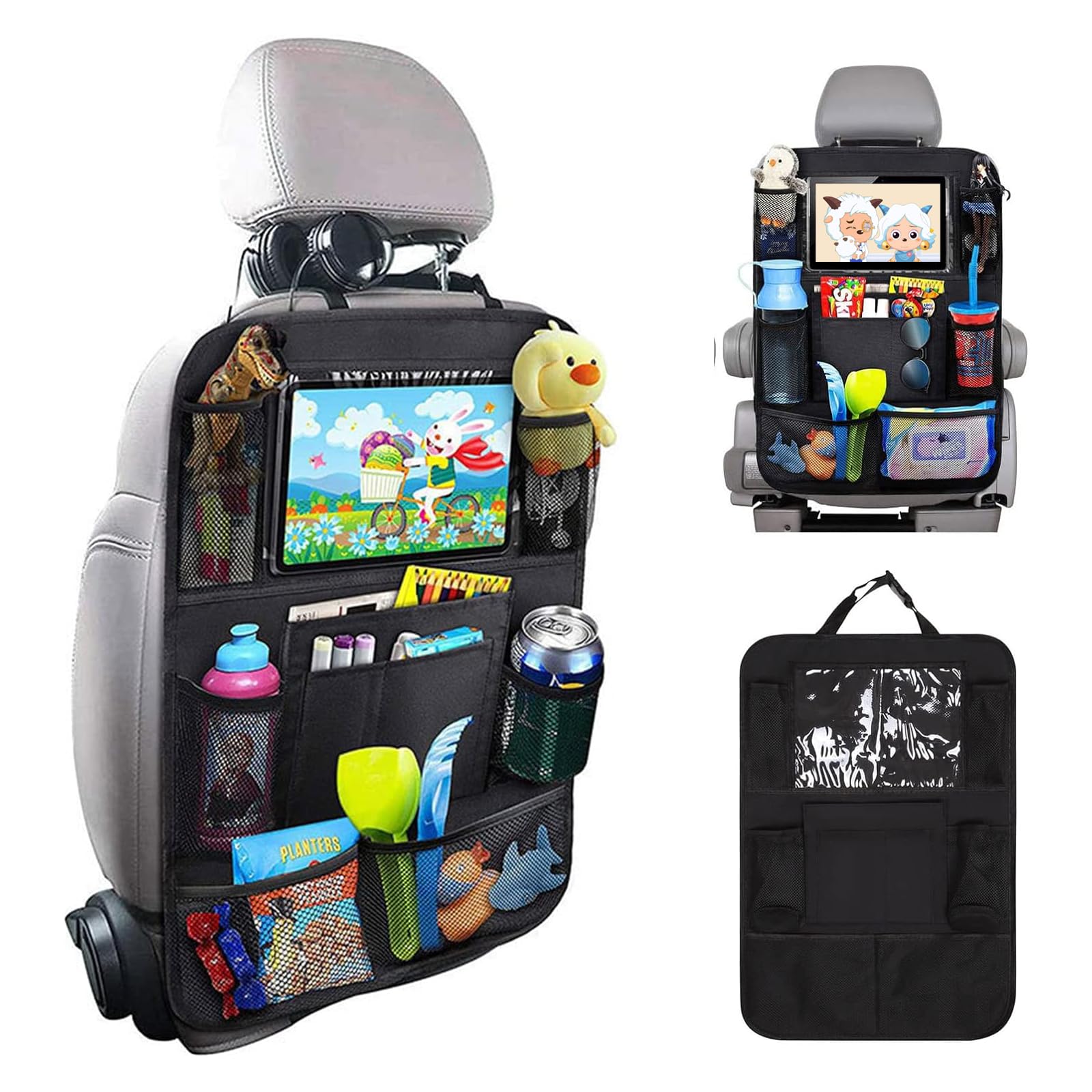 Organizer Back Seat with 9 Storage Pockets & 10″ Tablet Holder