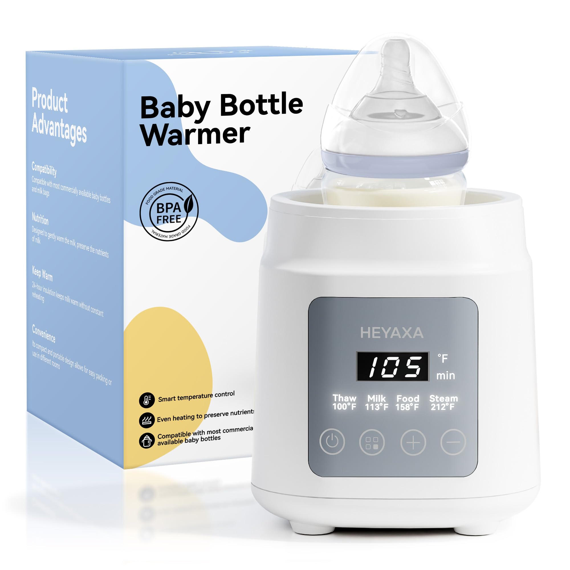 Bottle Warmer with Even Heating to Prevent Nutrient Loss from Fast Heating