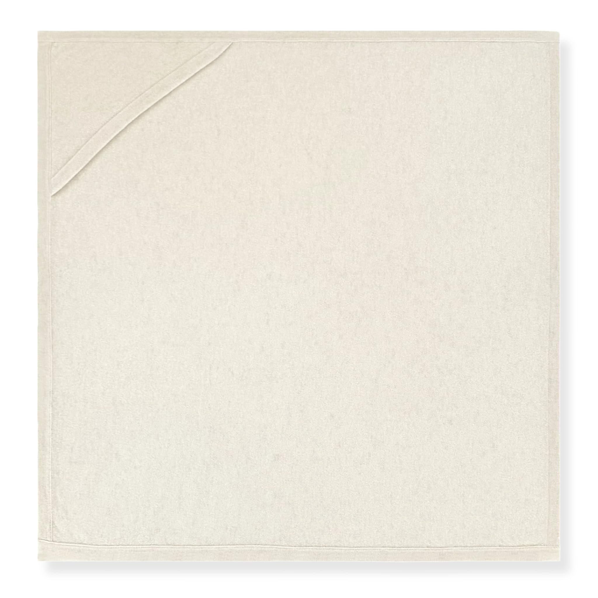Cashmere Receiving Blanket with Hood in Natural - Unisex, 30” x 30”