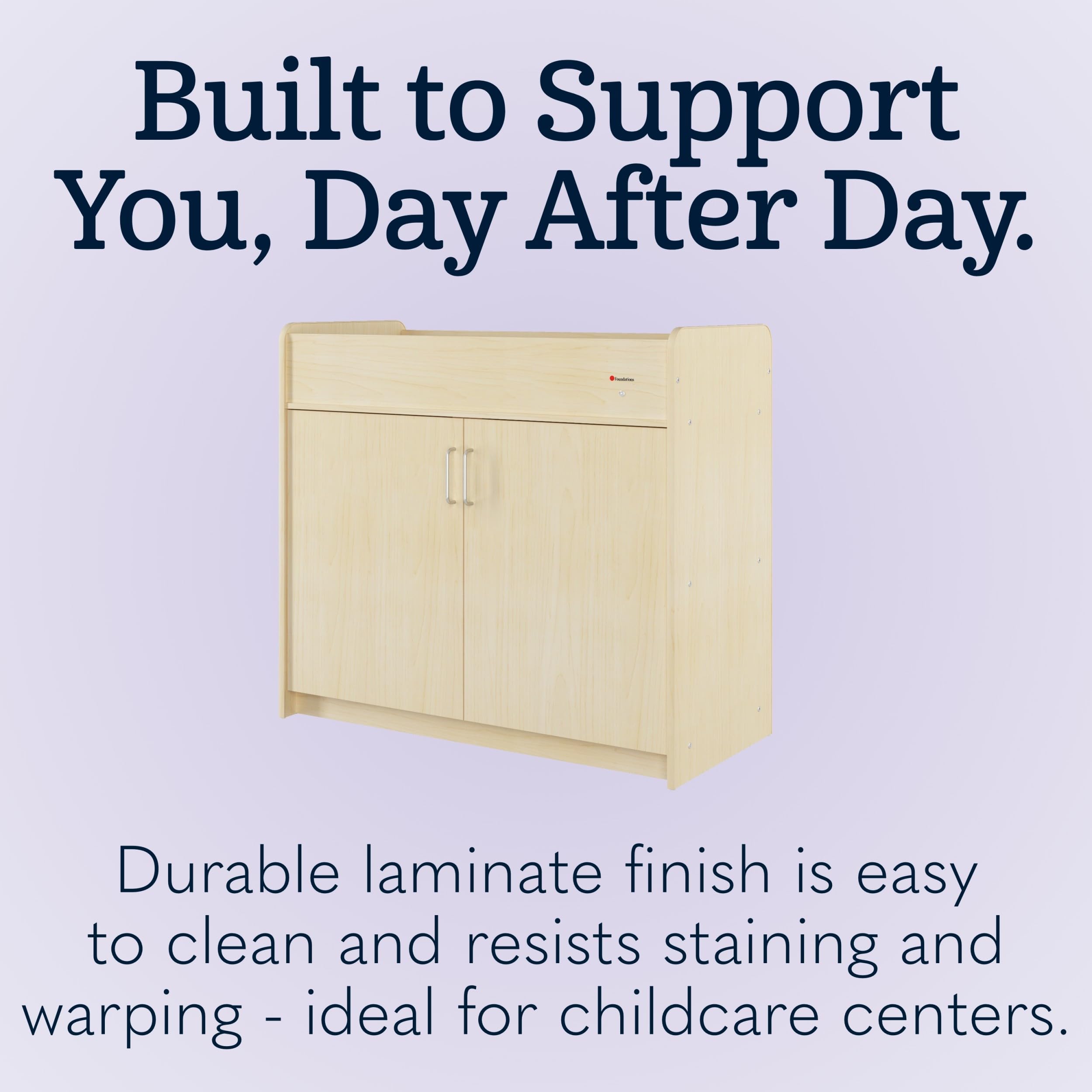 Daycare Changing Table with Storage Shelves and Safety Strap