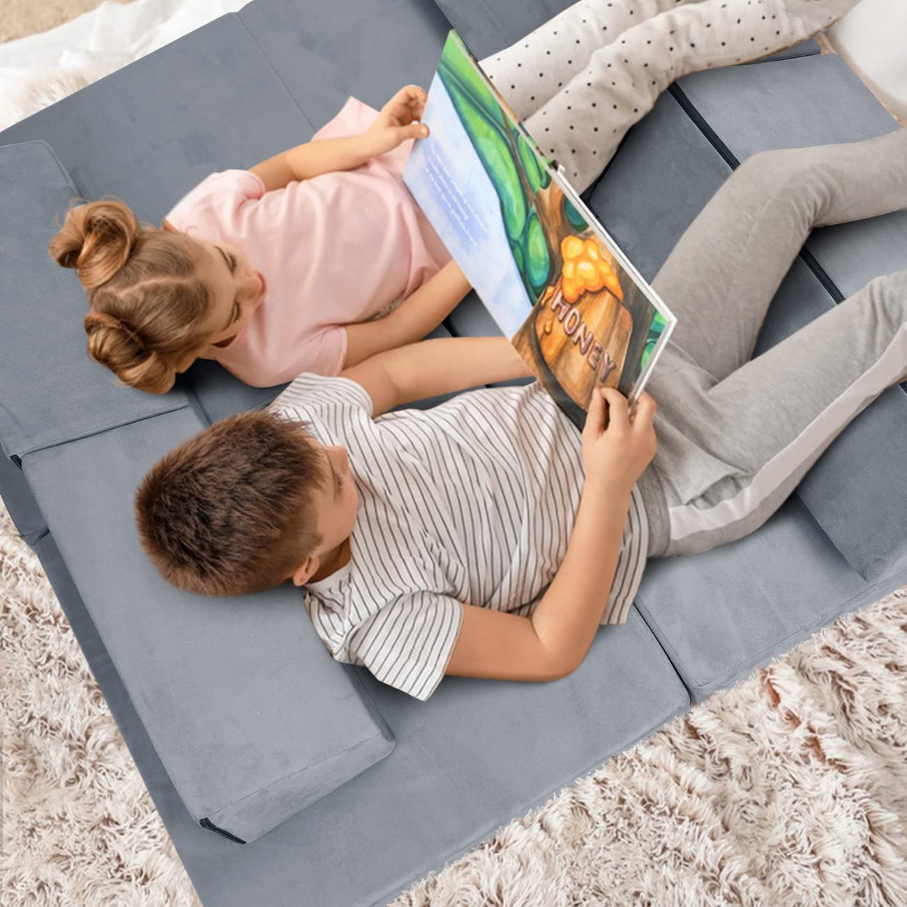 7PCS Kids Play Couch, 2025 Premium Modular Kids Play Couch for Toddler Child