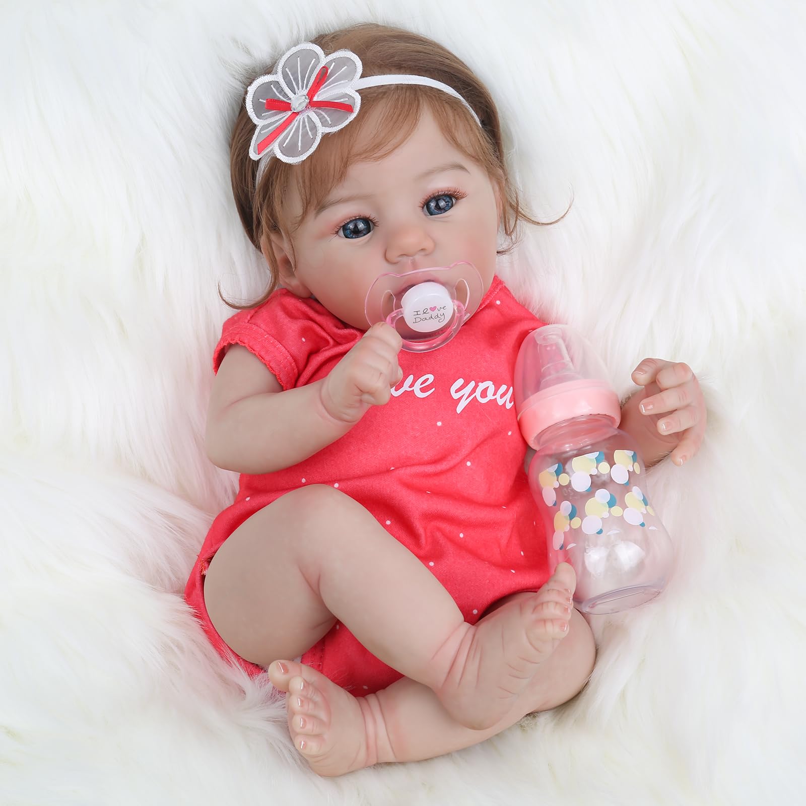 Realistic Reborn Baby Dolls - 18 Inch Lifelike Newborn Baby Girl, Real Baby