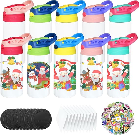 Kids Sublimation Tumblers, 12oz Sublimation Sippy Cup Blank