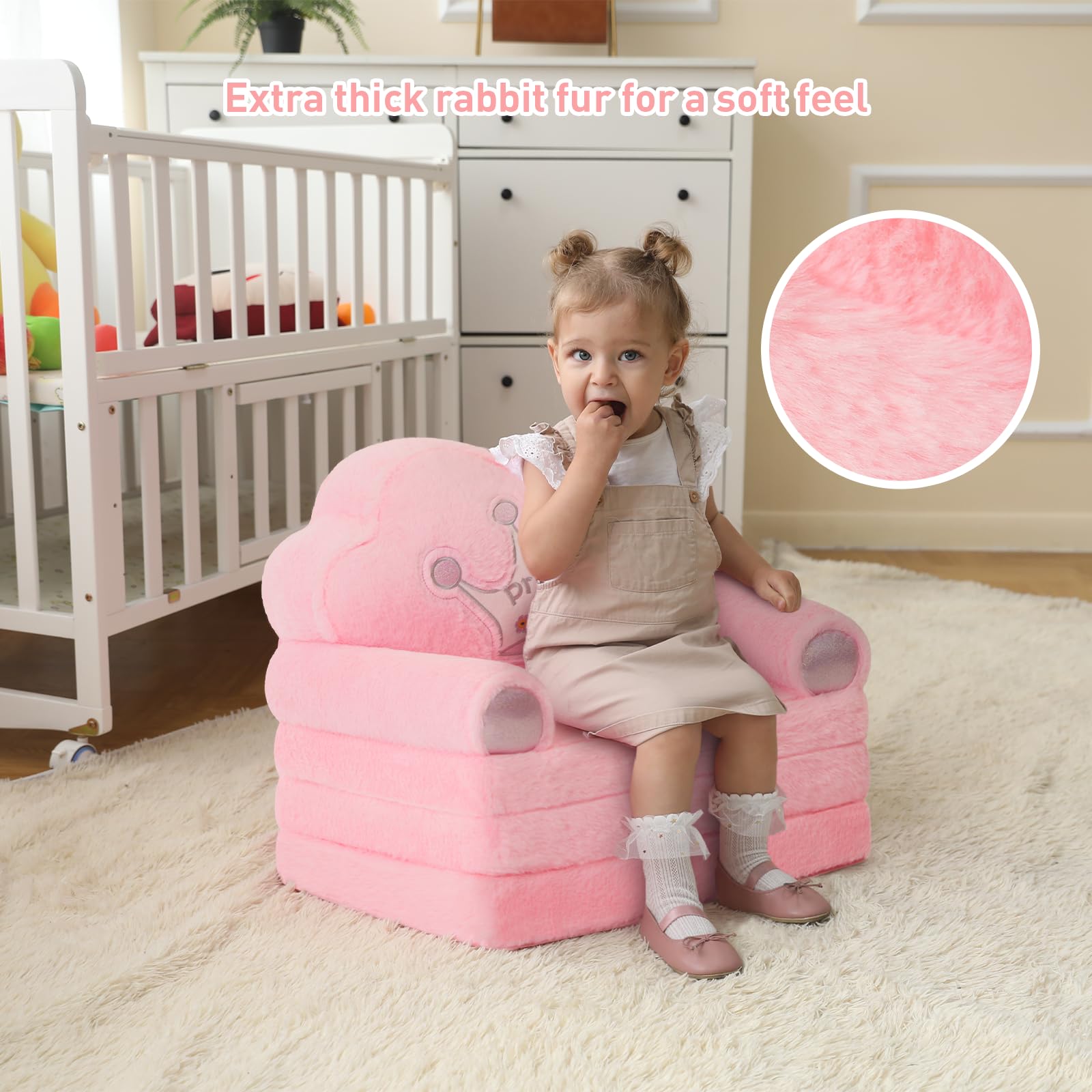 Foldable Toddler Chair with Princess Design
