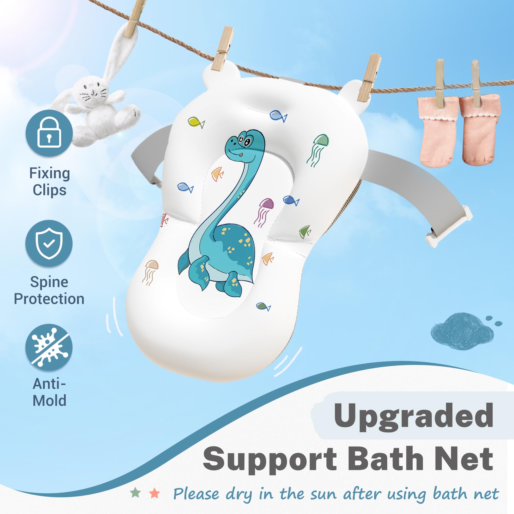 Collapsible Baby Bathtub with Thermometer