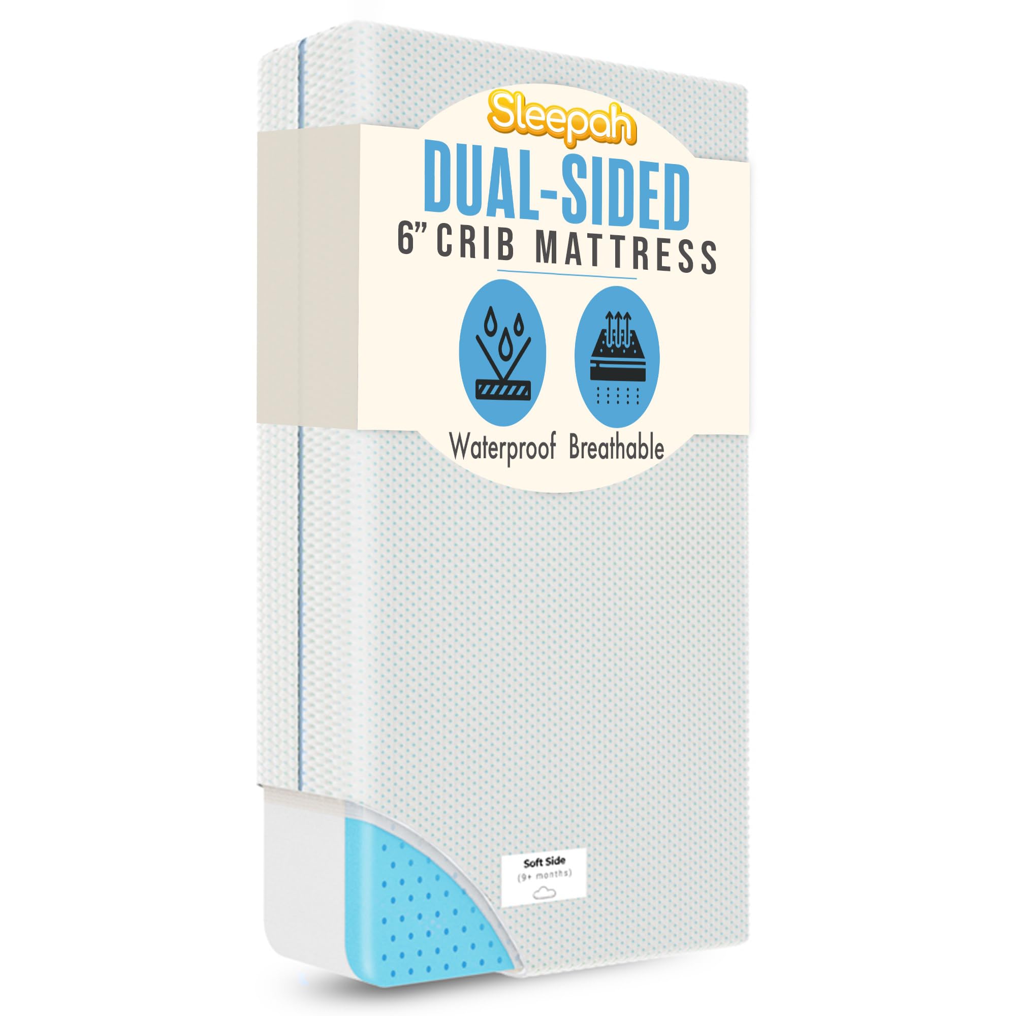 Crib & Toddler Bed Mattress Dual Sided (Firm & Plush) Cooling