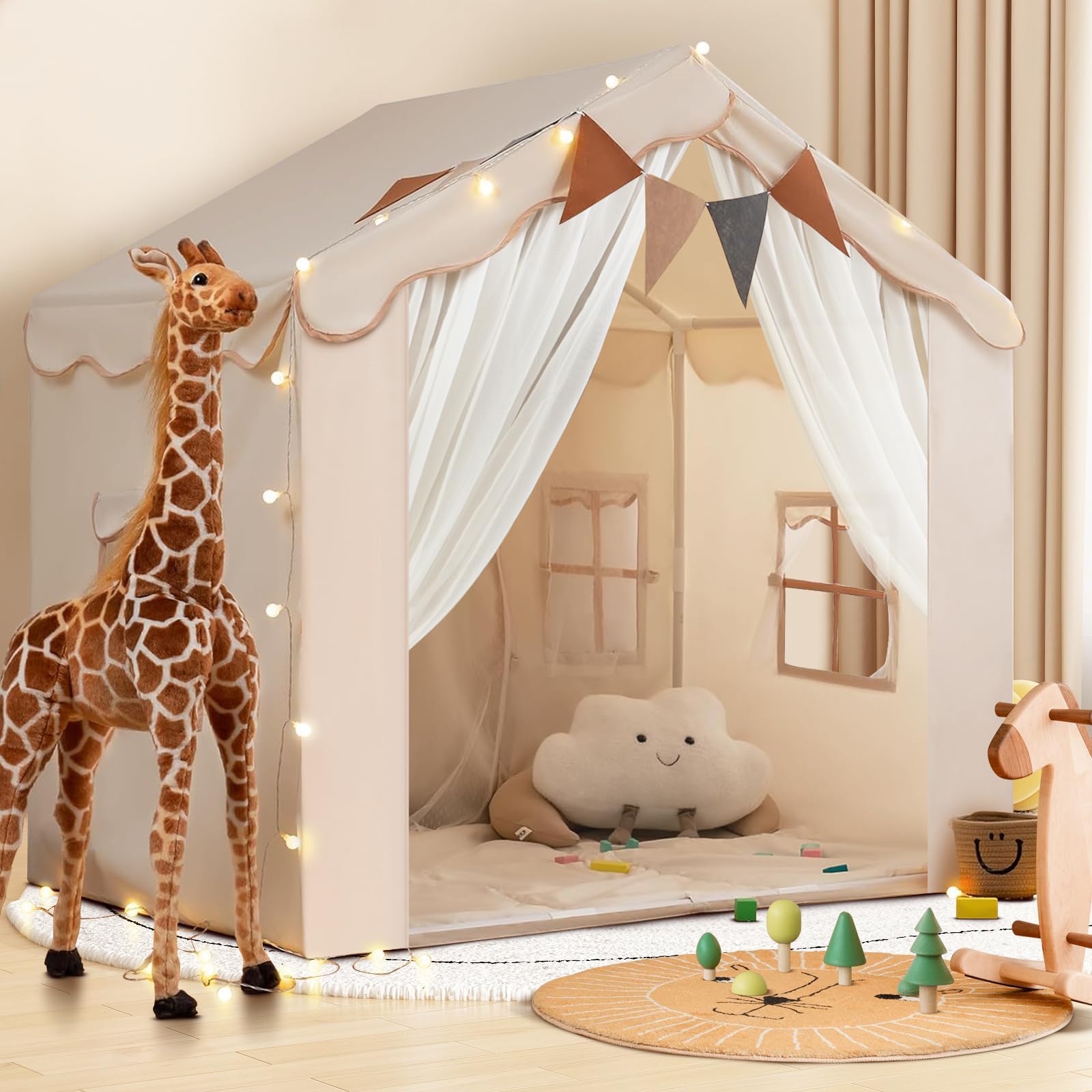 Kids Play Tent with Tunnel, Pop Up Play Tent with Ball Pits for Toddlers