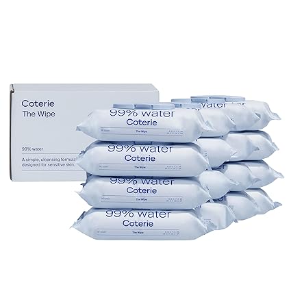 Wipes for Sensitive Skin, Plant-Based and Plastic-Free Fibers