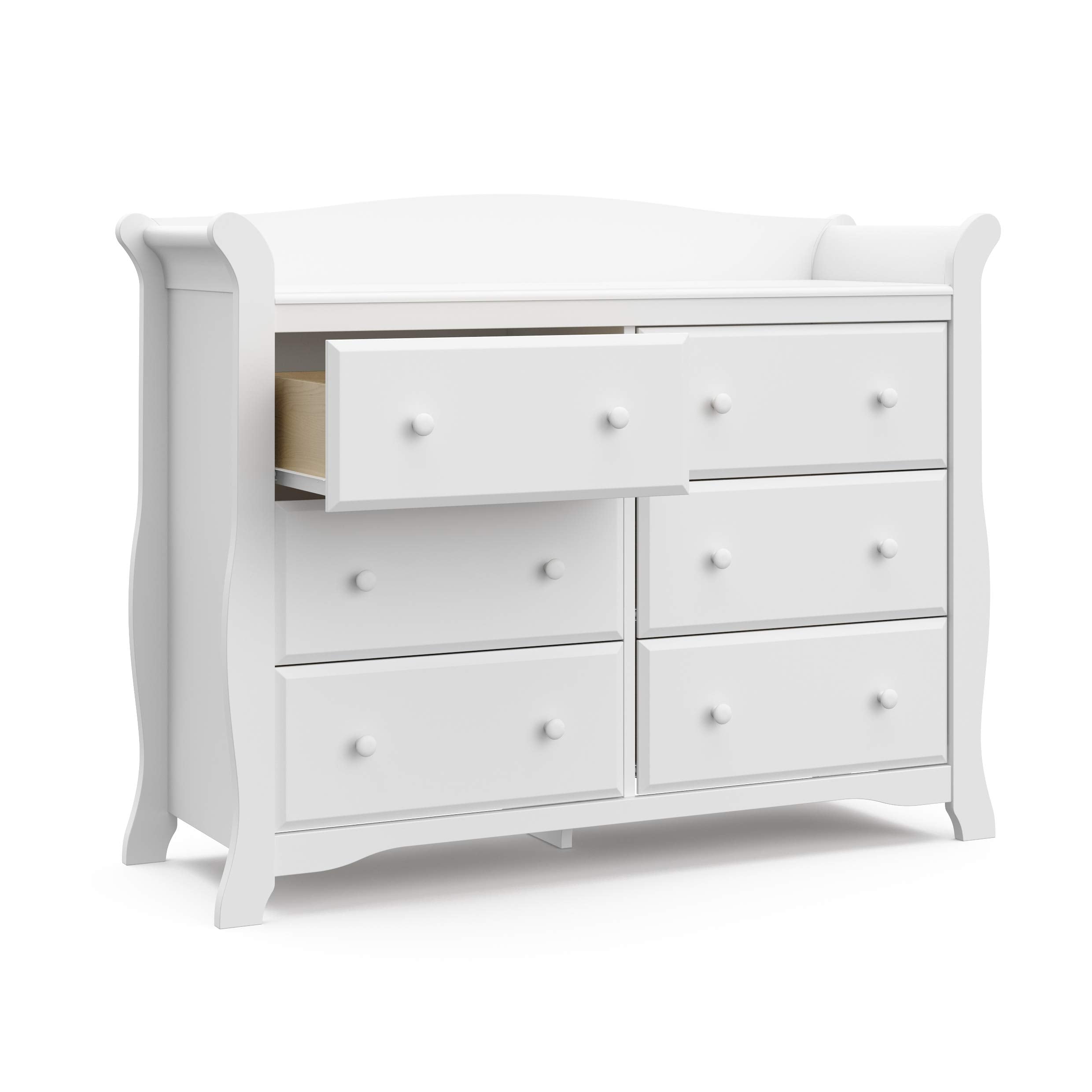 Avalon 6 Drawer Double Dresser (White) – Dresser for Kids Bedroom