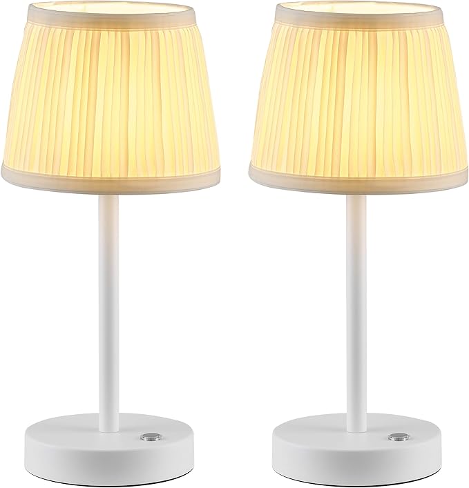 Cordless LED Gold Table Lamps, Rechargeable 4000mAh 3 Way