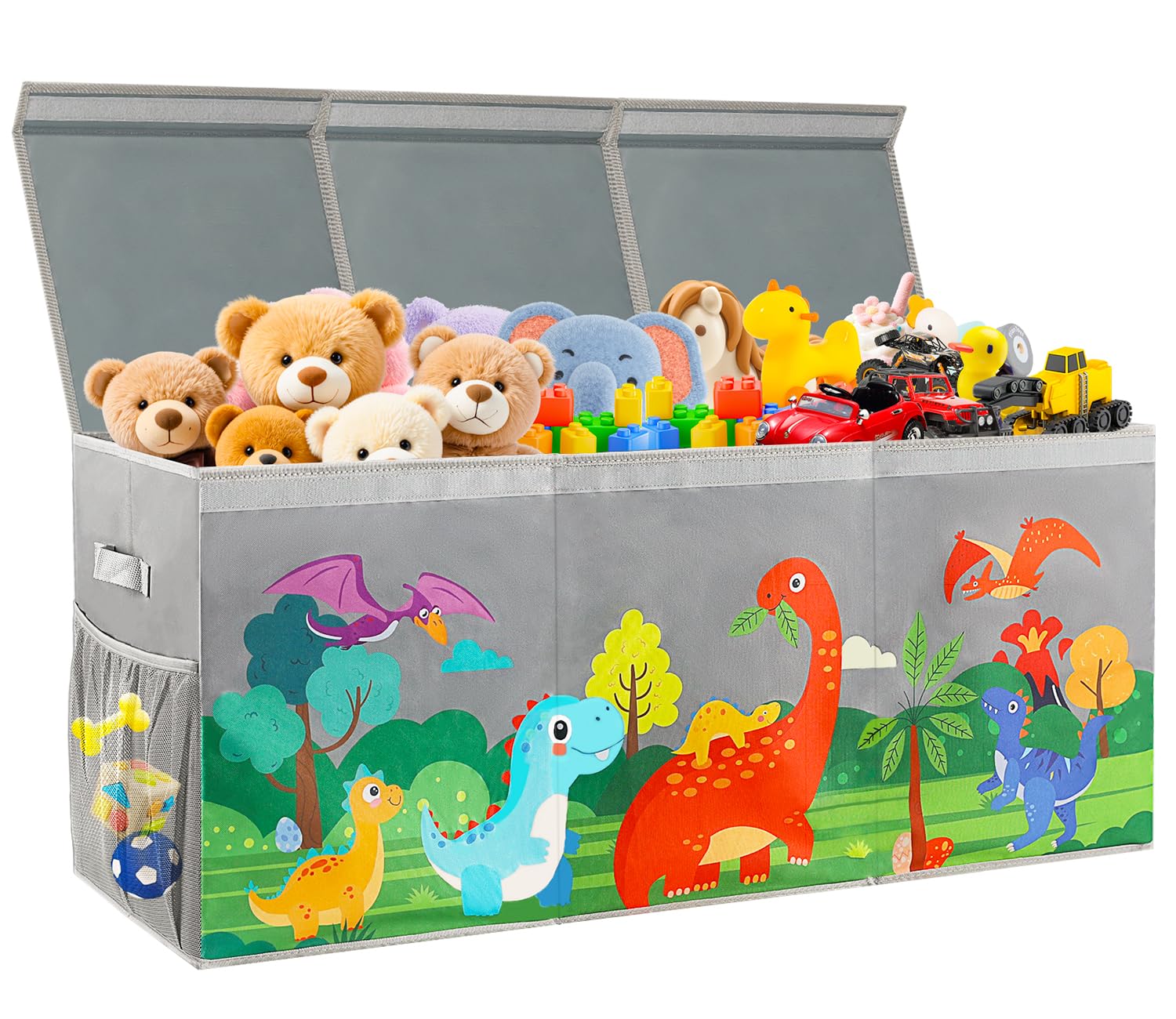 Extra Large Dinosaur Toy Storage Organizer with Lids