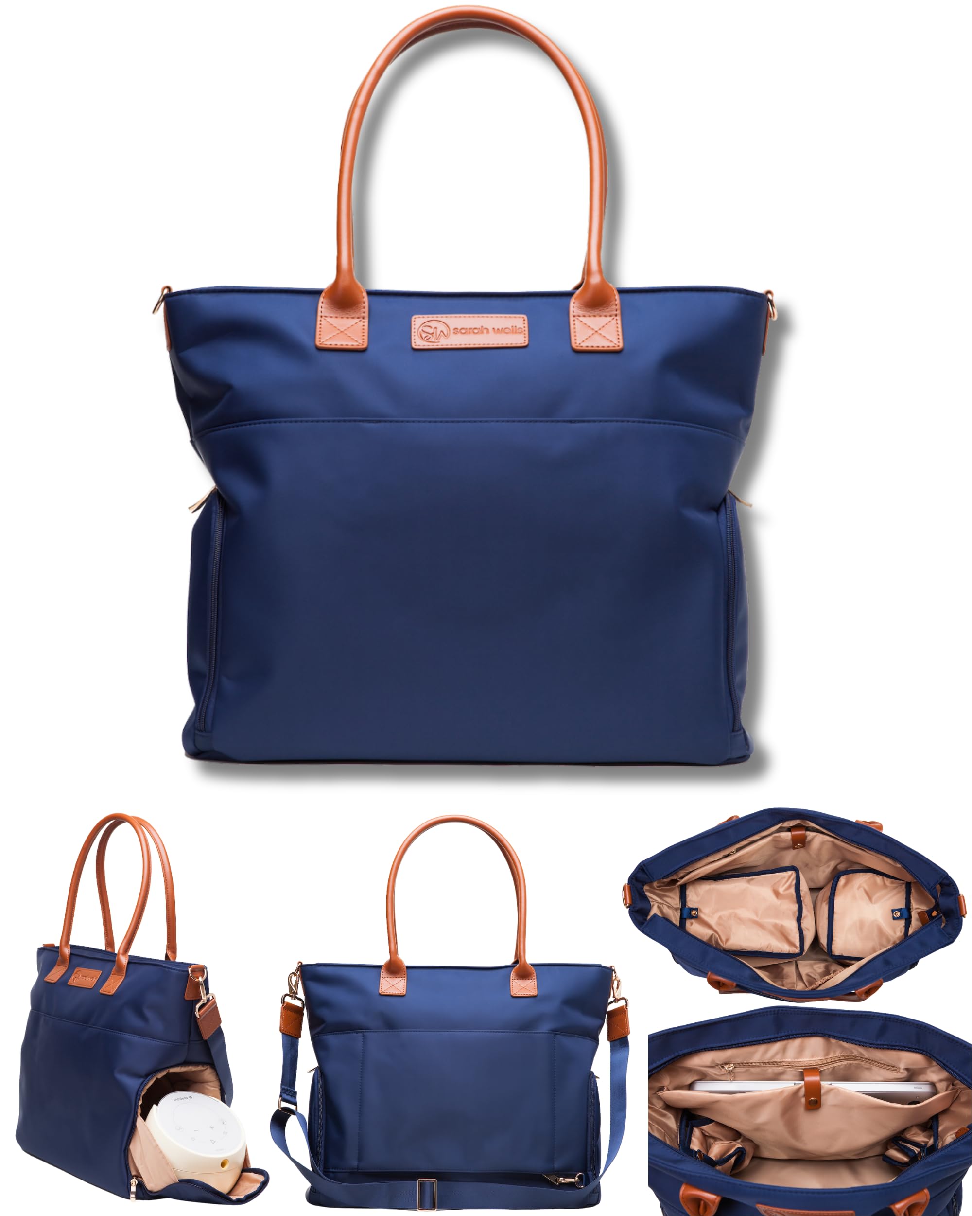 Abby Breast Pump Tote + Cold Gold Cooler + Pumparoo Set – Le Floral Print Trio