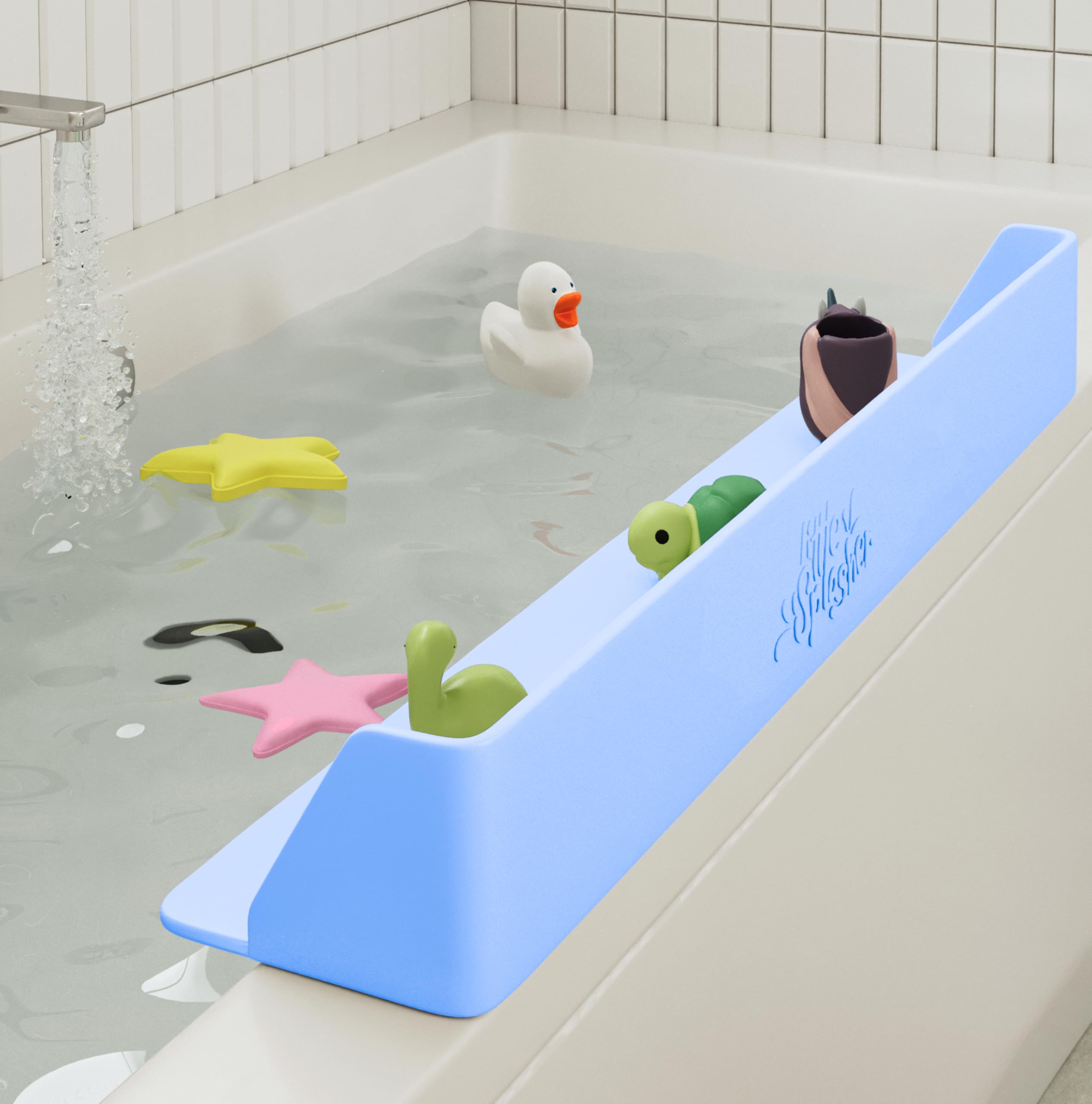 Splasher PlayPad, Bathtub Splash Guard Play Shelf