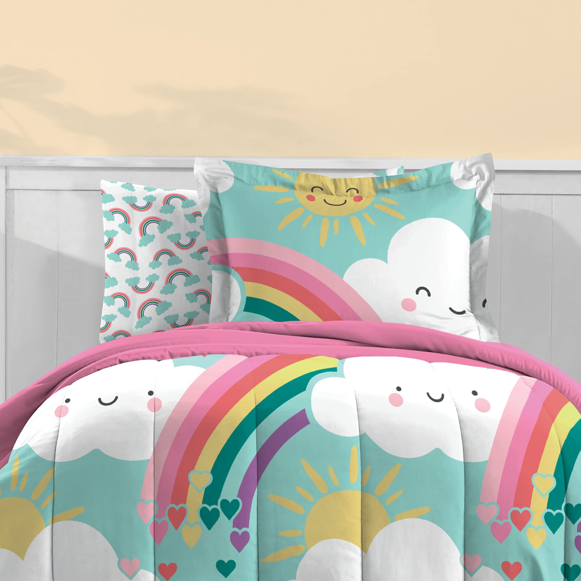 Kids 5-Piece Complete Bed Set Easy-Wash Super Soft Microfiber