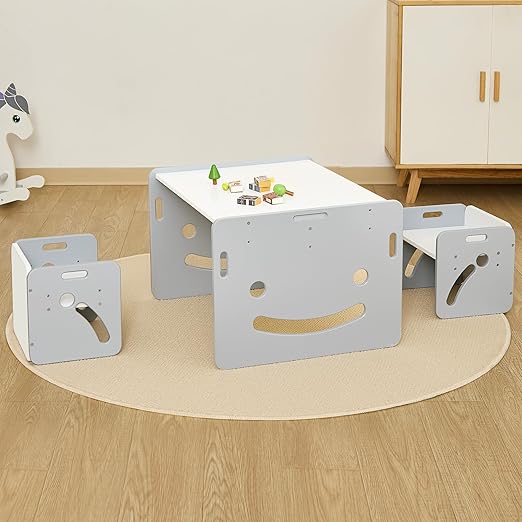 Height Adjustable Montessori Weaning Table and Chair Set