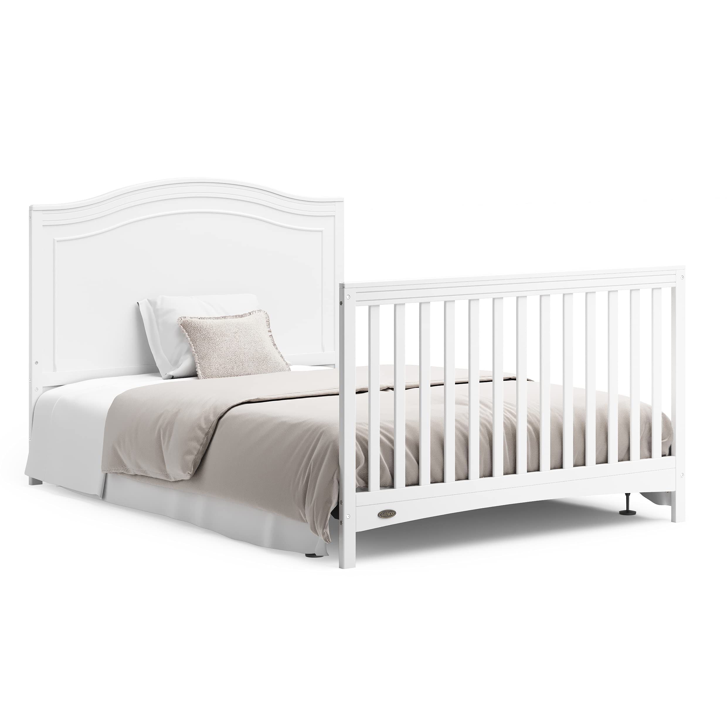 Paris 4-in-1 Convertible Crib (White) – GREENGUARD Gold Certified