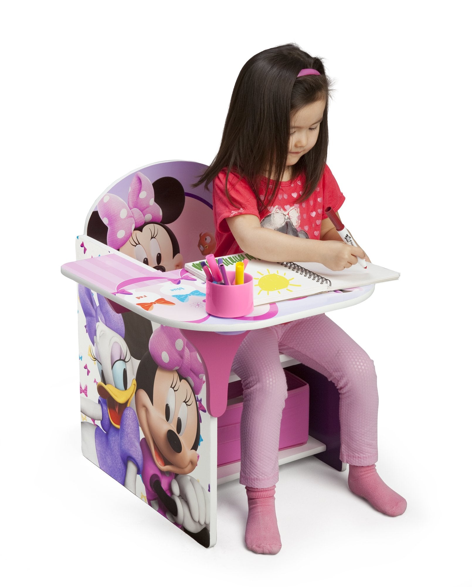 Chair Desk With Storage Bin, Disney Minnie Mouse