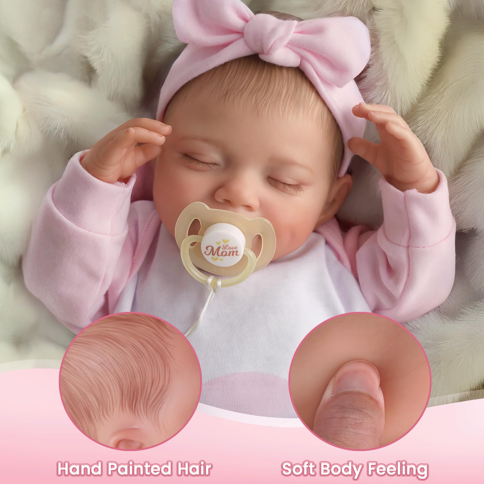 BABESIDE Lifelike Reborn Baby Dolls - 20-Inch Sweet Smile Realistic-Newborn Vinyirl