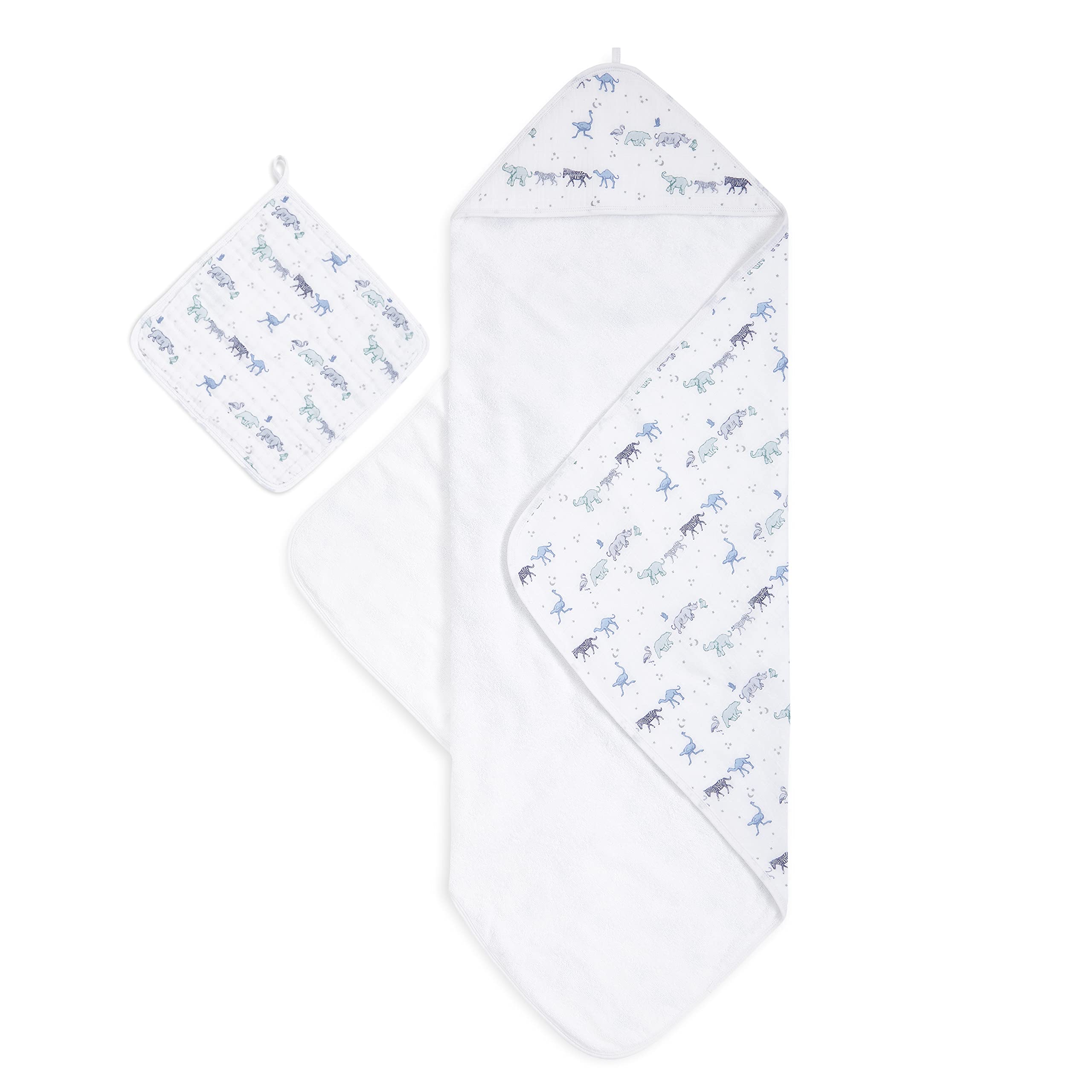 Muslin Backed Hooded Towel Set, Rising Star