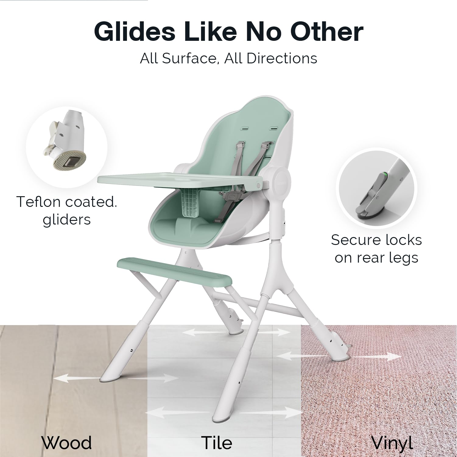 Convertible High Chair & Baby Lounger with Reclining Positions
