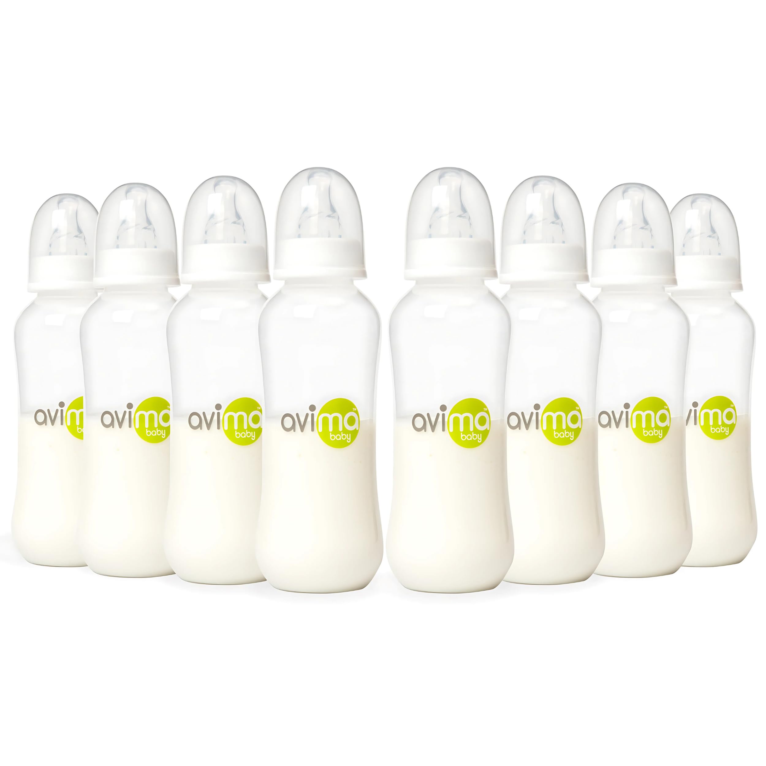 10 oz Anti Colic Baby Bottle Set - Medium Flow Nipples Included, Standard Neck