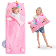 iLearn Kids Unicorn Sleeping Bag, Toddler Girl Nap Mat