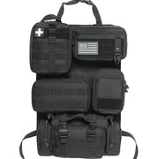 6 Pack Tactical Molle Car Seat Back Organizer - Tactical Vehicle Panel Organizer