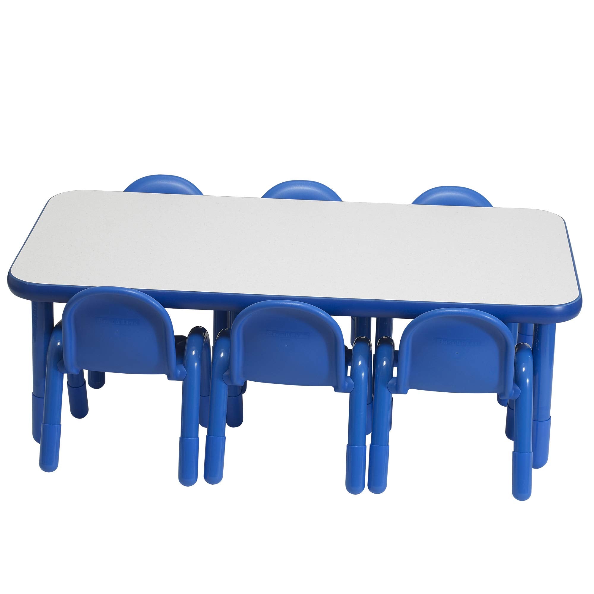 Factory Baseline Preschool 60" x 30" Rectangular Table & Chair Set - Solid Blue