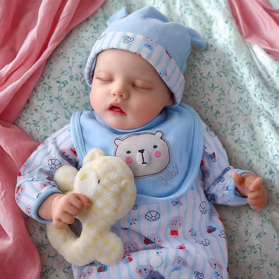 Lifelike Reborn Baby Dolls Girl, 17 Inch Real Baby Doll Soft Body Realistic Newborn