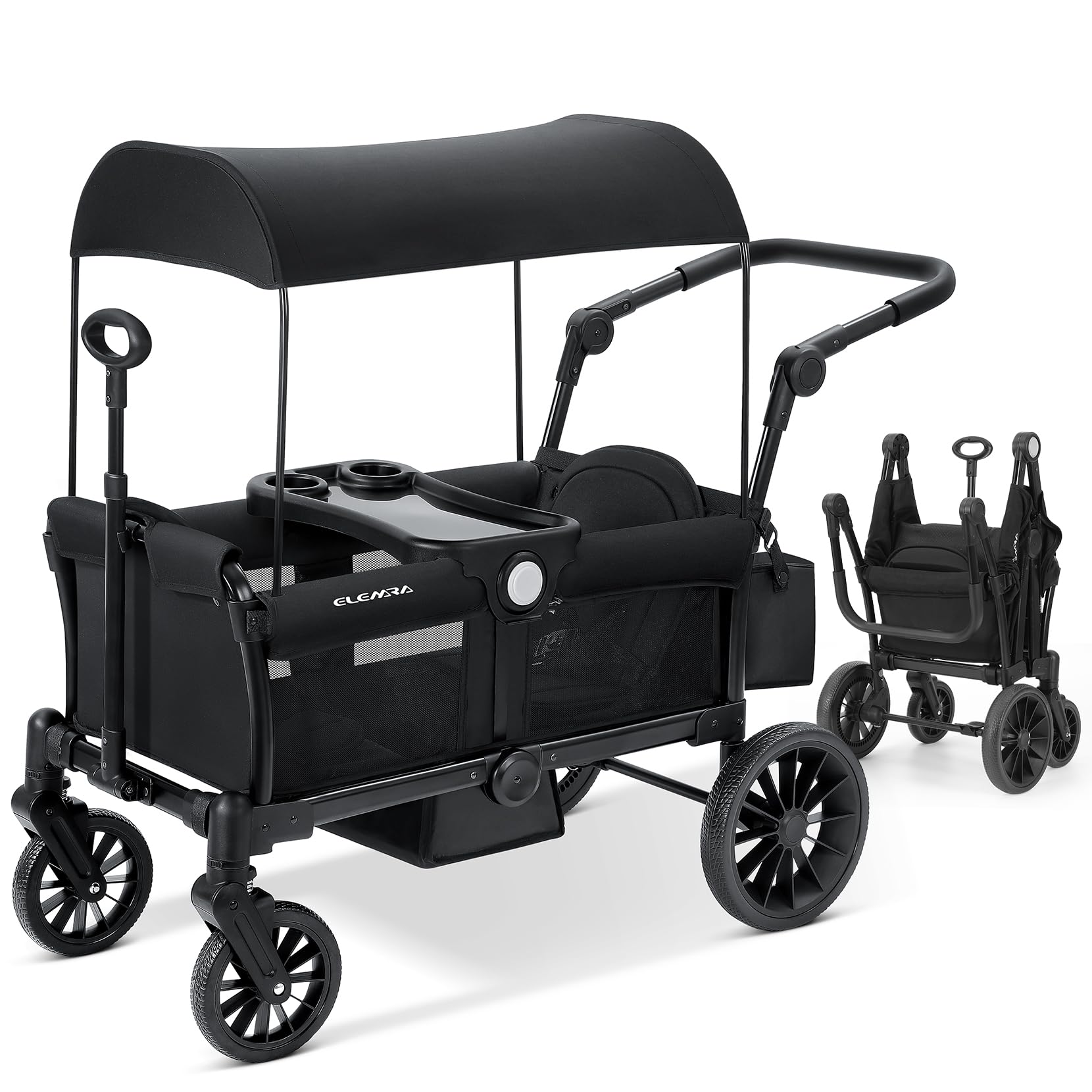 Stroller Wagon for 2 Kids, Foldable Wagon Stroller, Premium All Terrain Wagon for Kids