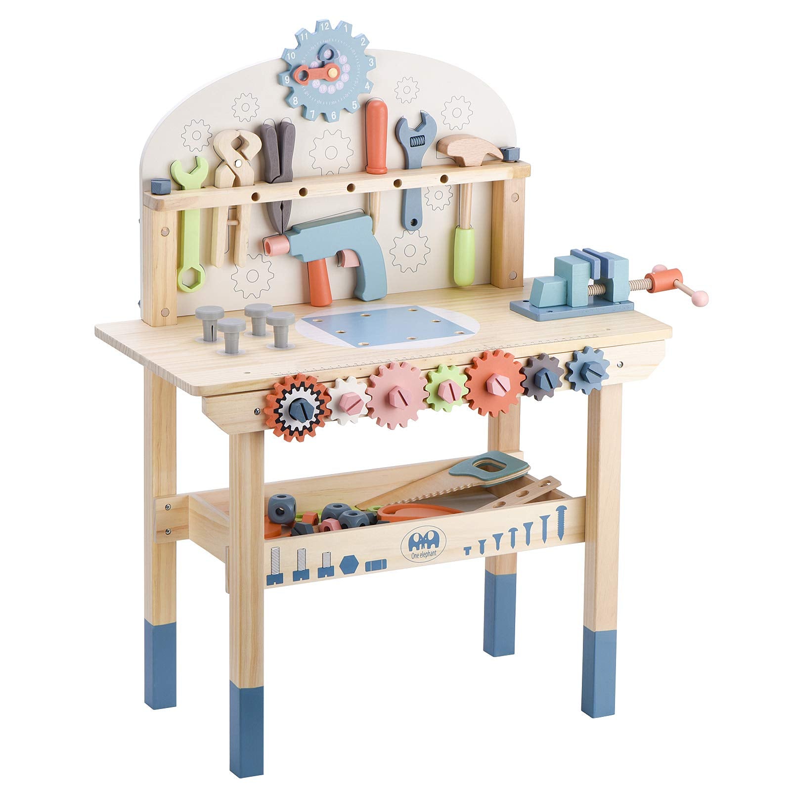 Wooden Tool Bench Workshop Playset for Toddlers