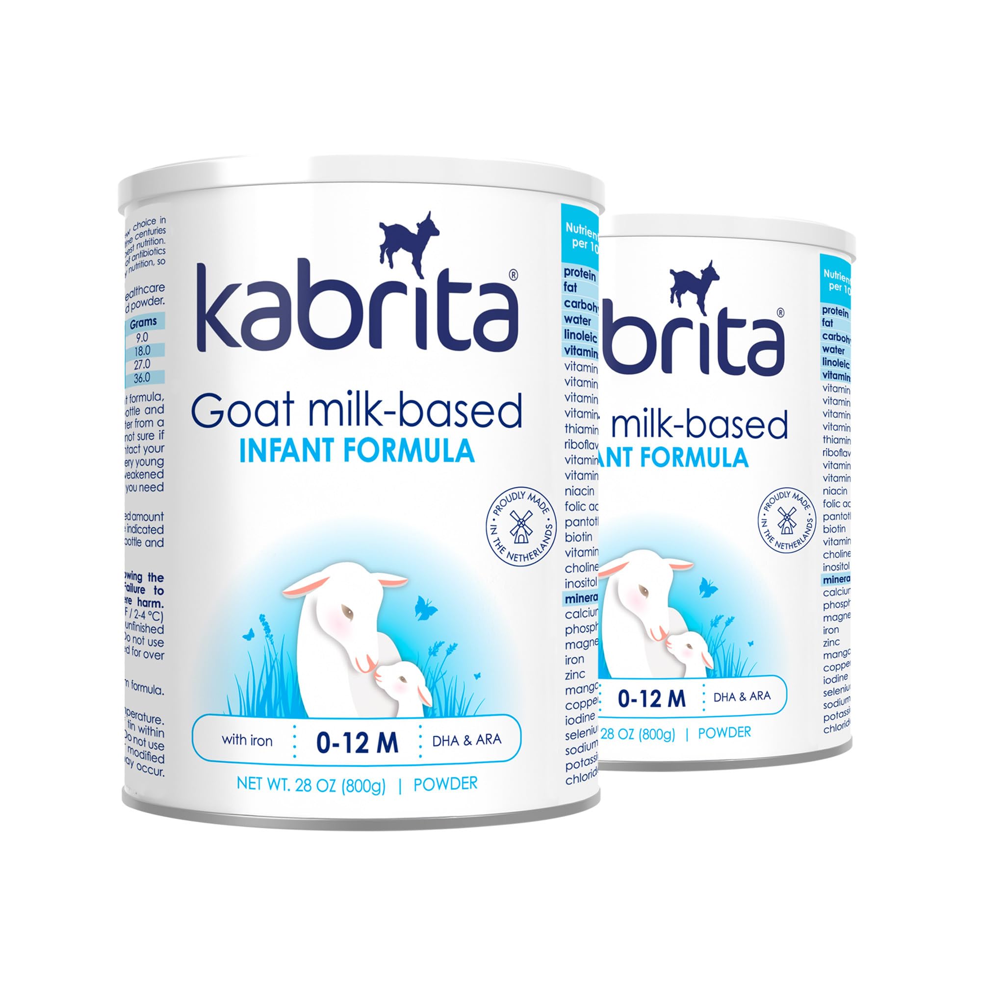 Goat Milk-Based Infant Formula – 28oz – Pack of 2 – Natural