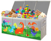 Large Toy Box Chest with Lids, Collapsible Toy Storage Organizer