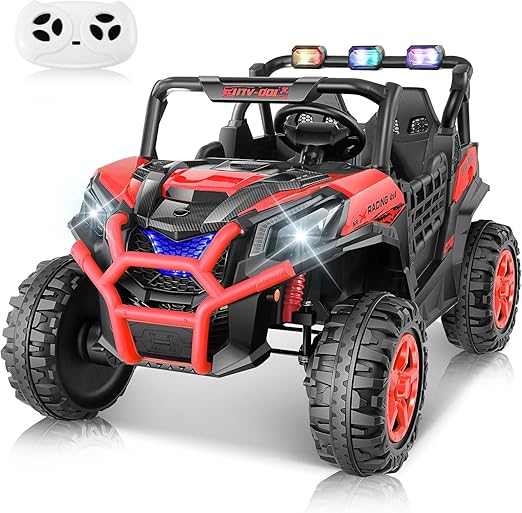 24V Ride on Car Truck with Remote Control, 4WD/2WD Switchable 2 Seater