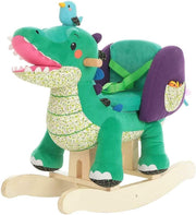 Child Rocking Horse Toy, Stuffed Animal Rocker, Green Crocodile Plush Rocker