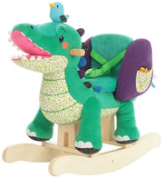 Child Rocking Horse Toy, Stuffed Animal Rocker, Green Crocodile Plush Rocker