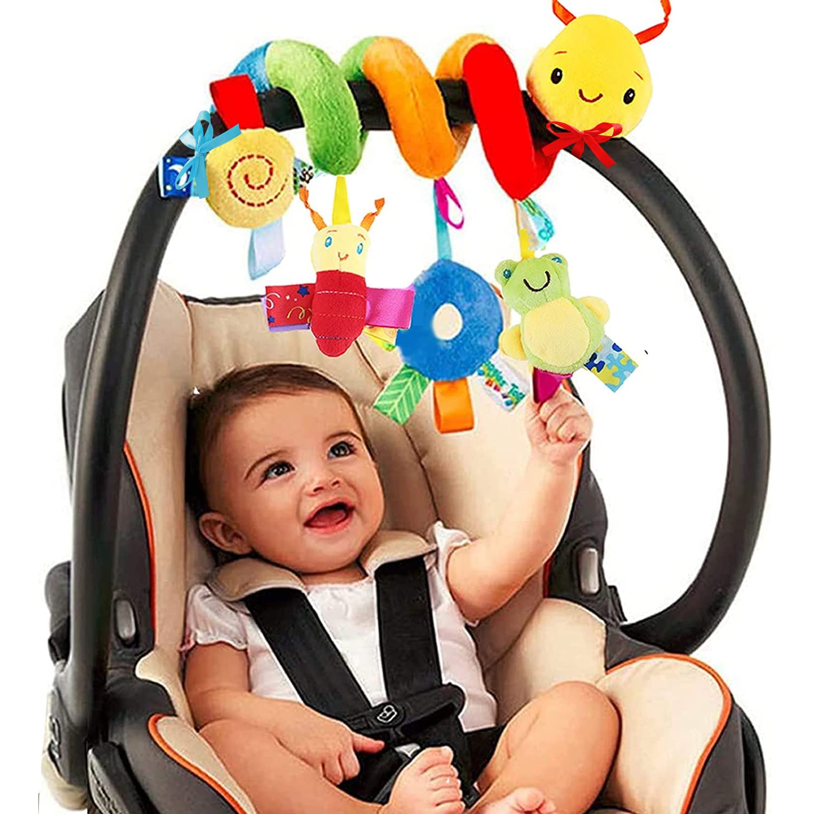 Spiral Car Seat Activity Toy, Stroller Arch Toy, Baby Crib Toys Hanging