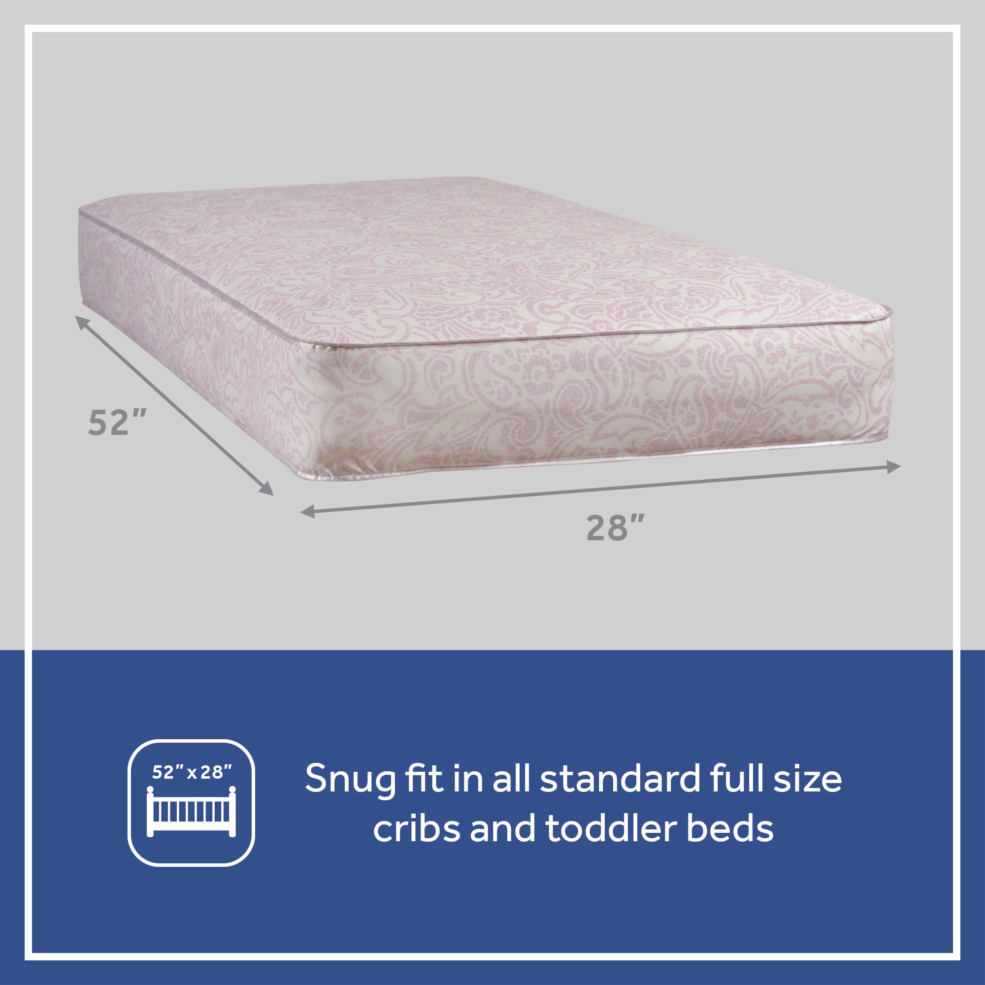 Waterproof Crib Mattress with 150 Coils