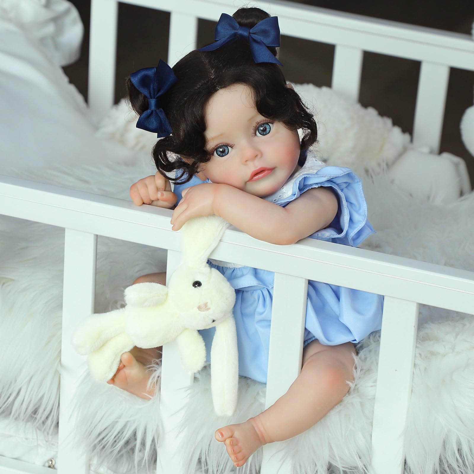 Reborn Baby Dolls Girl, 18Inch Newborn Baby Doll with Soft Weighted Cloth Body, Lifelike