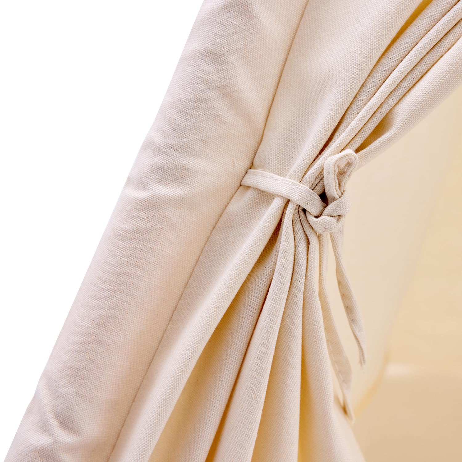 Teepee Tent with Carry Bag 43 x 43 x 63 Inch, Natural Cotton Canvas
