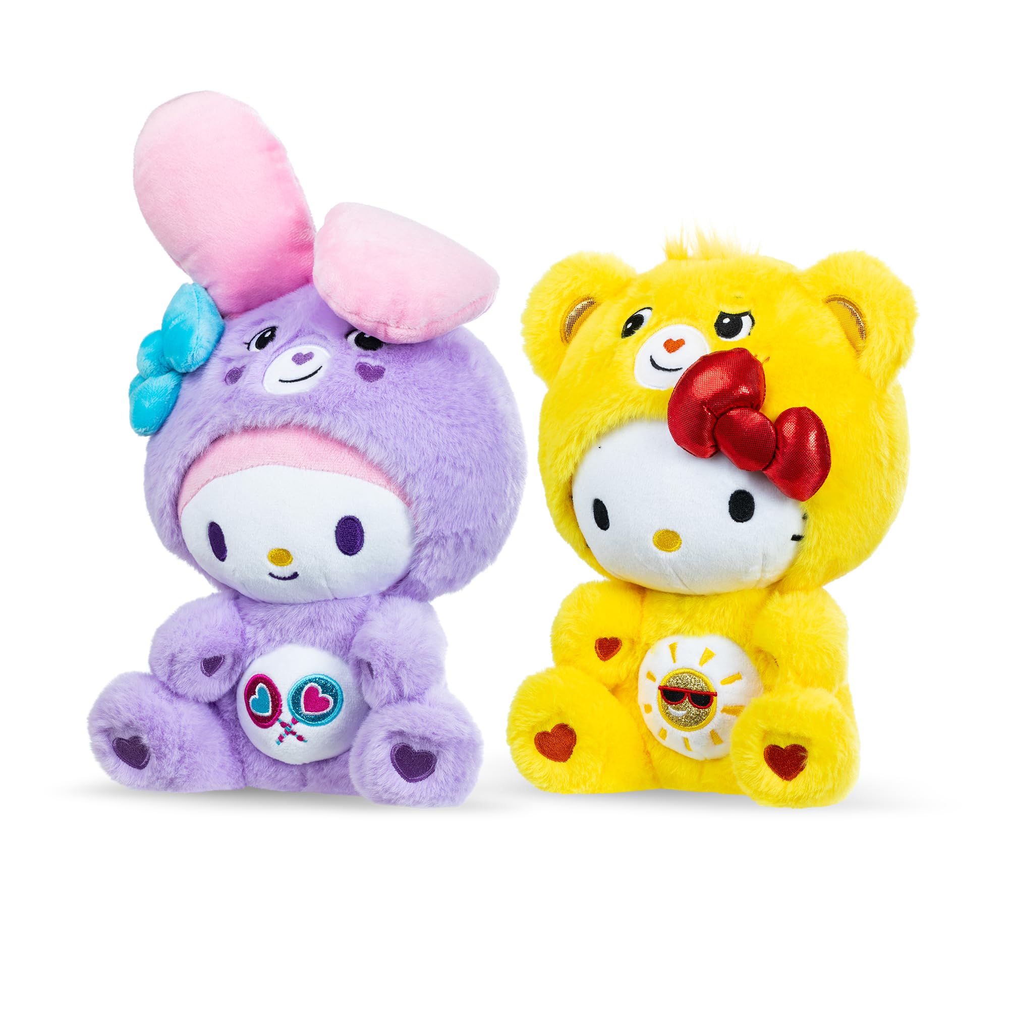 Hello Kitty Plush 2 Pack - Hello Kitty as Funshine Bear & My Melody as Share Bear