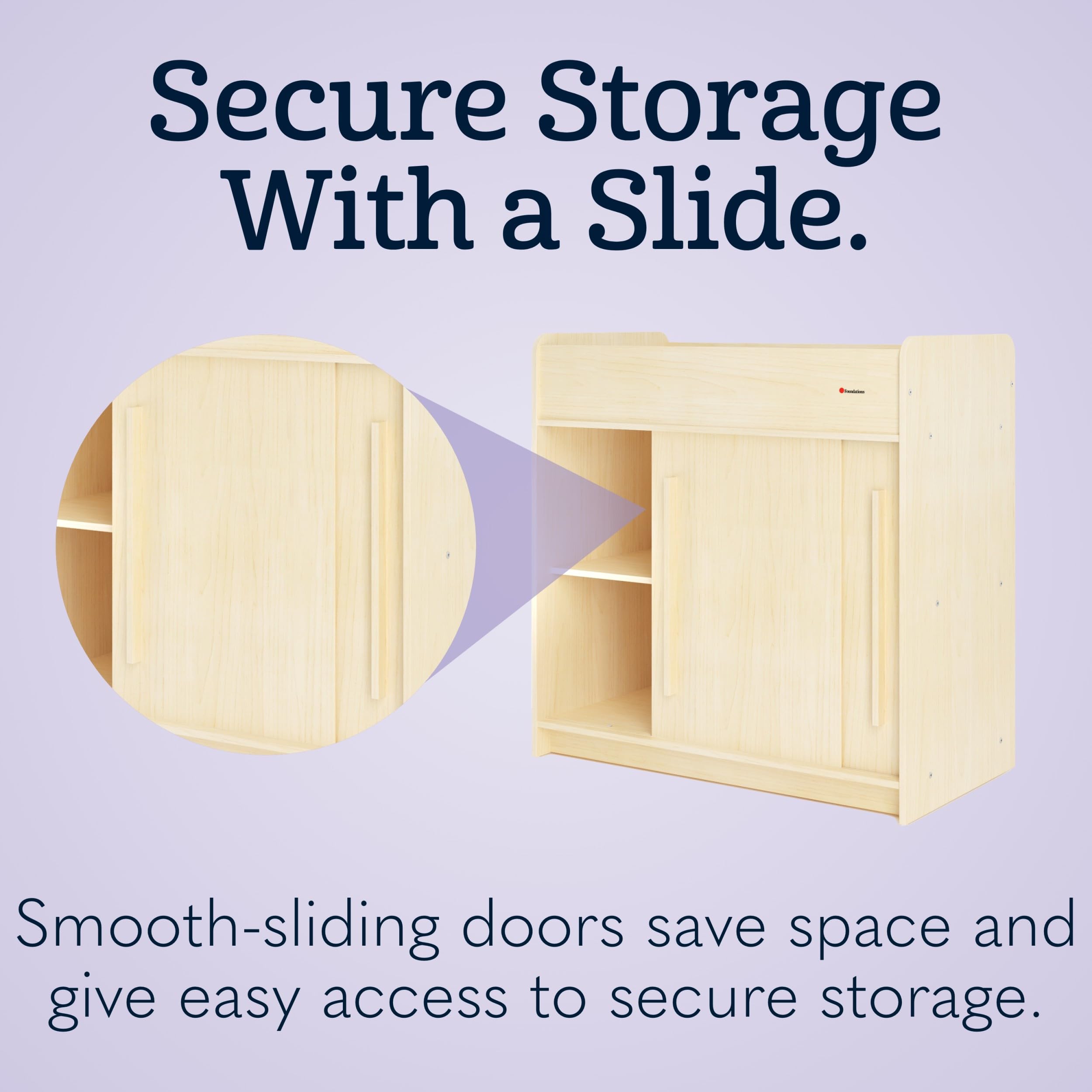 Daycare Changing Table with Storage and Safety Strap