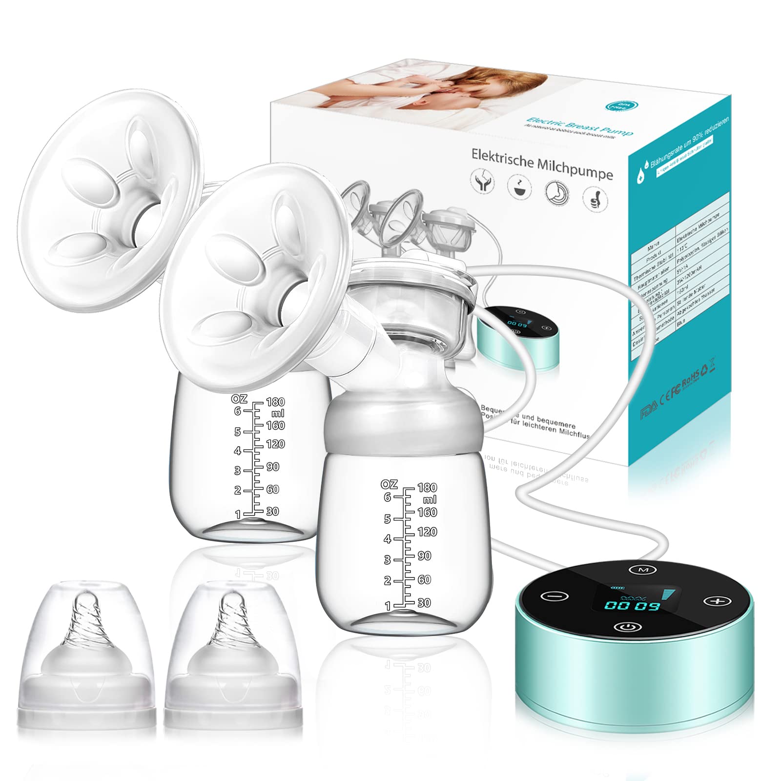 Electric Breast Pump, Breast Pump Electric Breastfeeding Pump 3 Modes